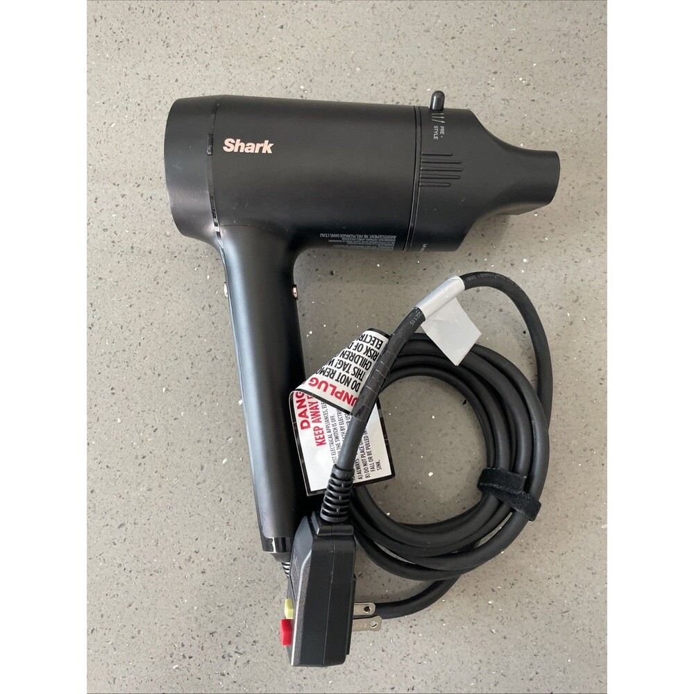 Shark HD125CO Hair Blow Dryer HyperAIR Fast-Drying w/ IQ 2in1 Concentrator Black